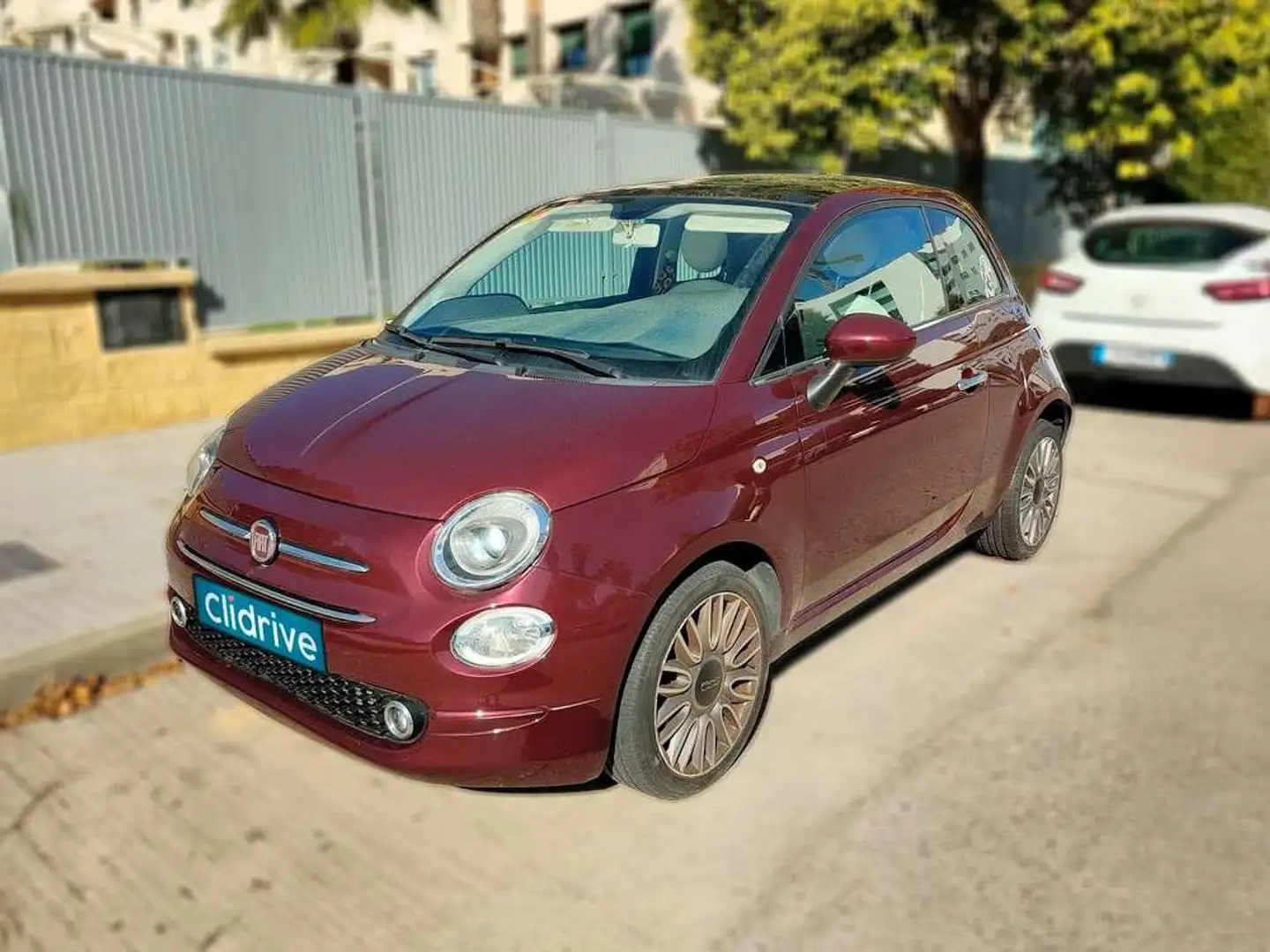 Fiat 500C 1.2 Lounge Burdeos - 2