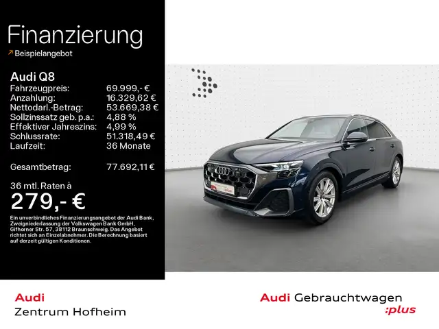 Audi Q8 50 TDI qu S line tip*Air*HUD*Pano*Matrix*Virt