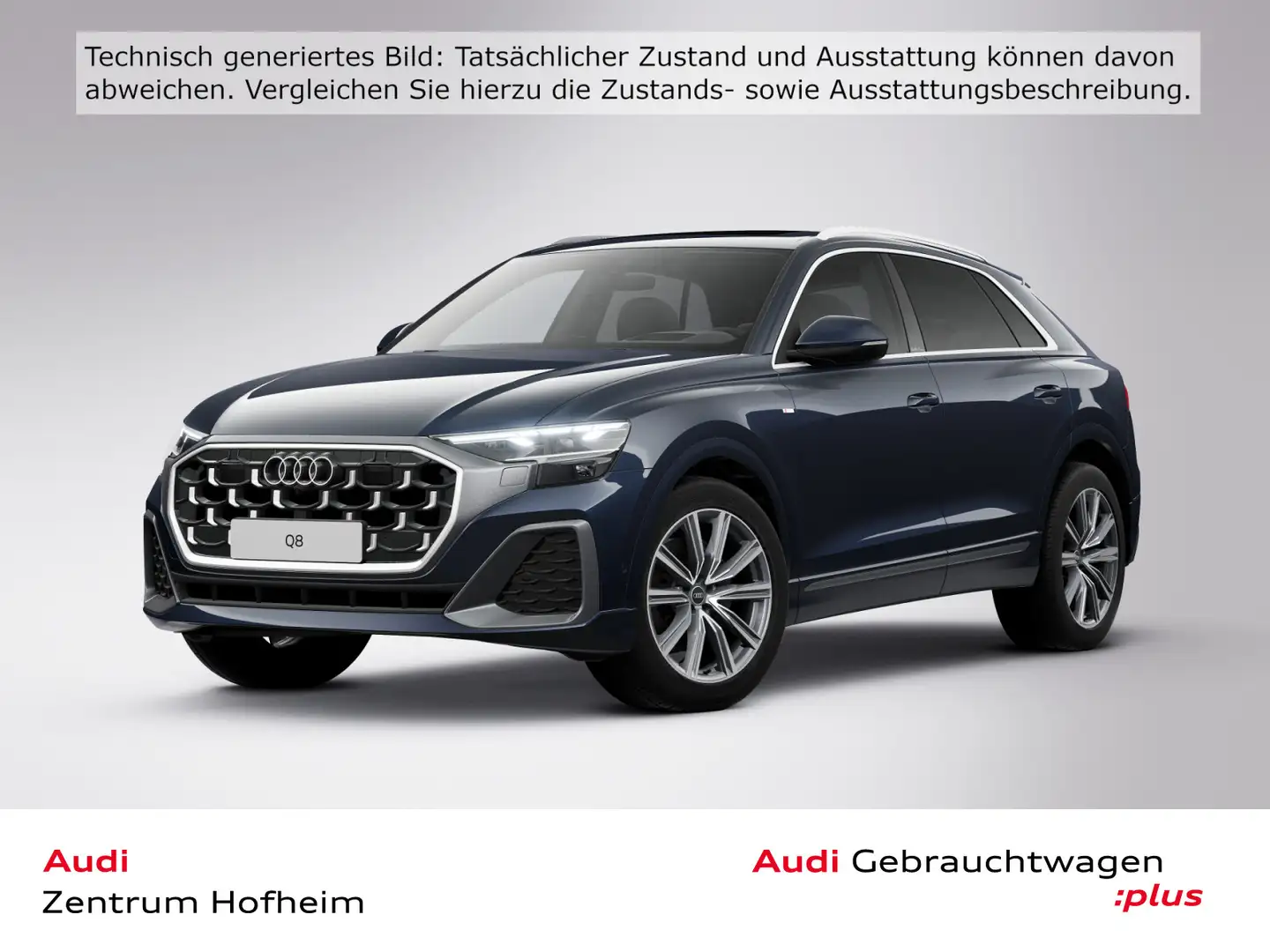 Audi Q8 50 TDI qu S line tip*Air*HUD*Pano*Matrix*Virt Blau - 1