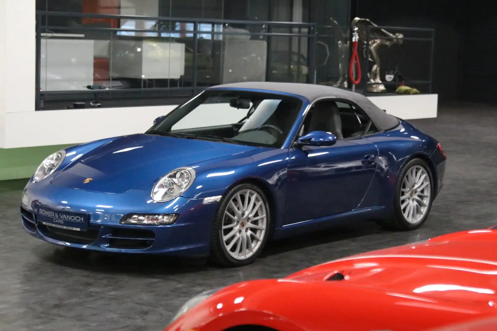 Porsche 997 911 Carrera Cabrio Bose 19 Zoll Navi  Leder Modrá - 2