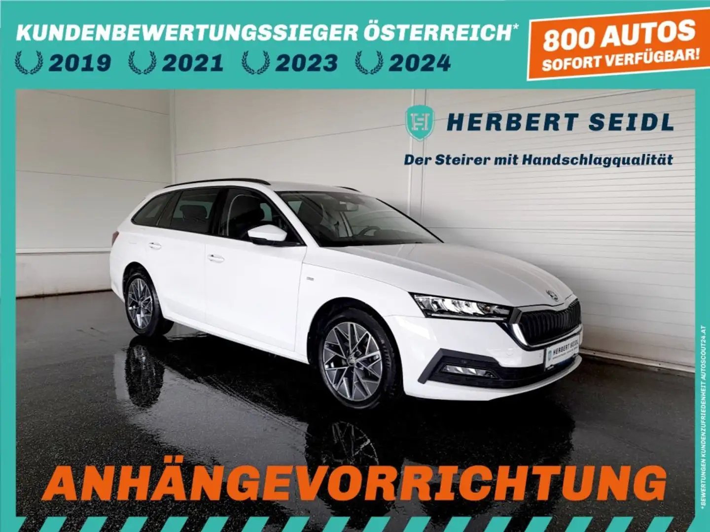 Skoda Octavia Combi TOUR 4x4 2,0 TDI DSG *VOLL-LED MIT DYN BLINKER / AHV / VIRTUELL / NAVI / 17 ZOLL / KEYLESS / 3-ZONEN KLIMA* Weiß - 1