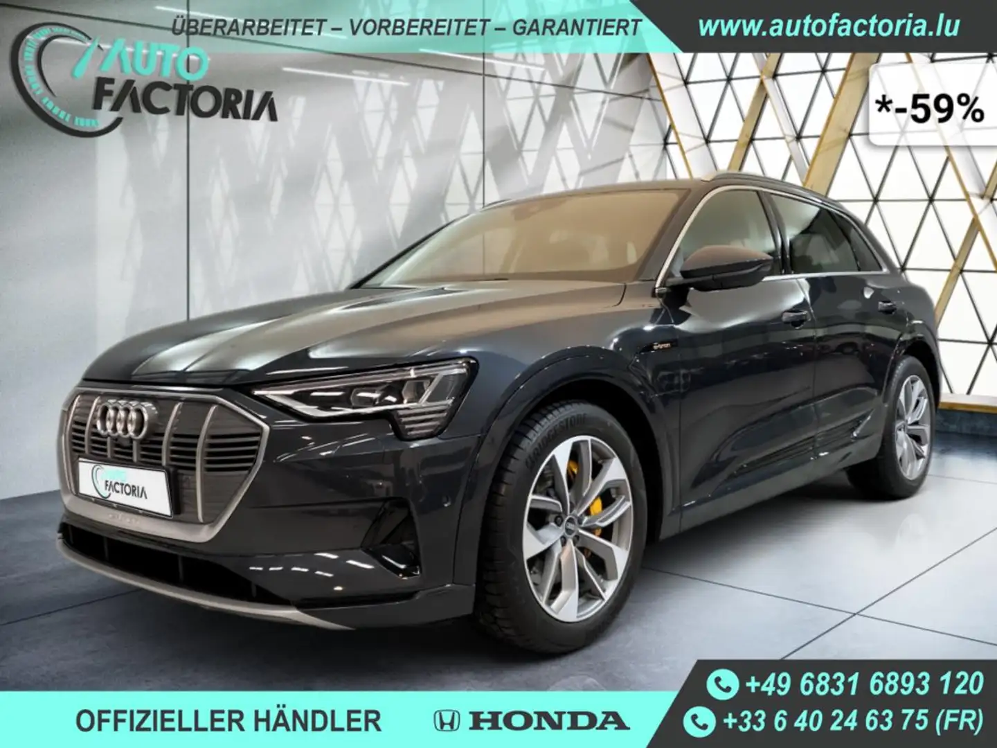 Audi e-tron 55 ELEC 408PS 4x4 ADVANCED+LEDER+NAVI -59% Grey - 1