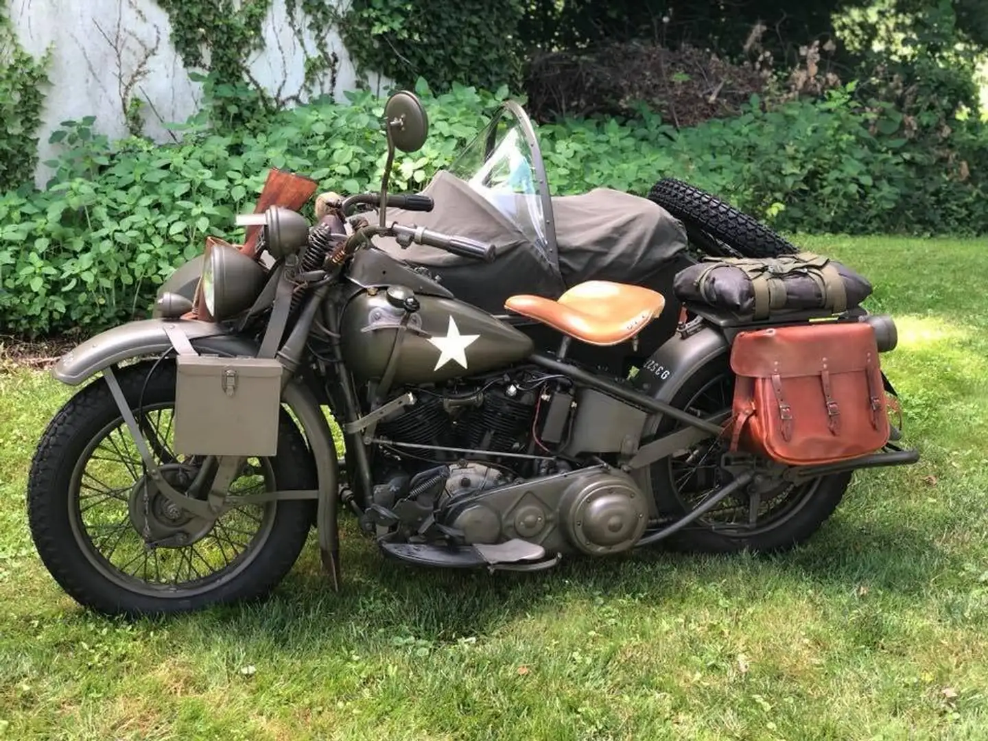 Harley-Davidson Knucklehead FLH MIT SIDECAR Grün - 1