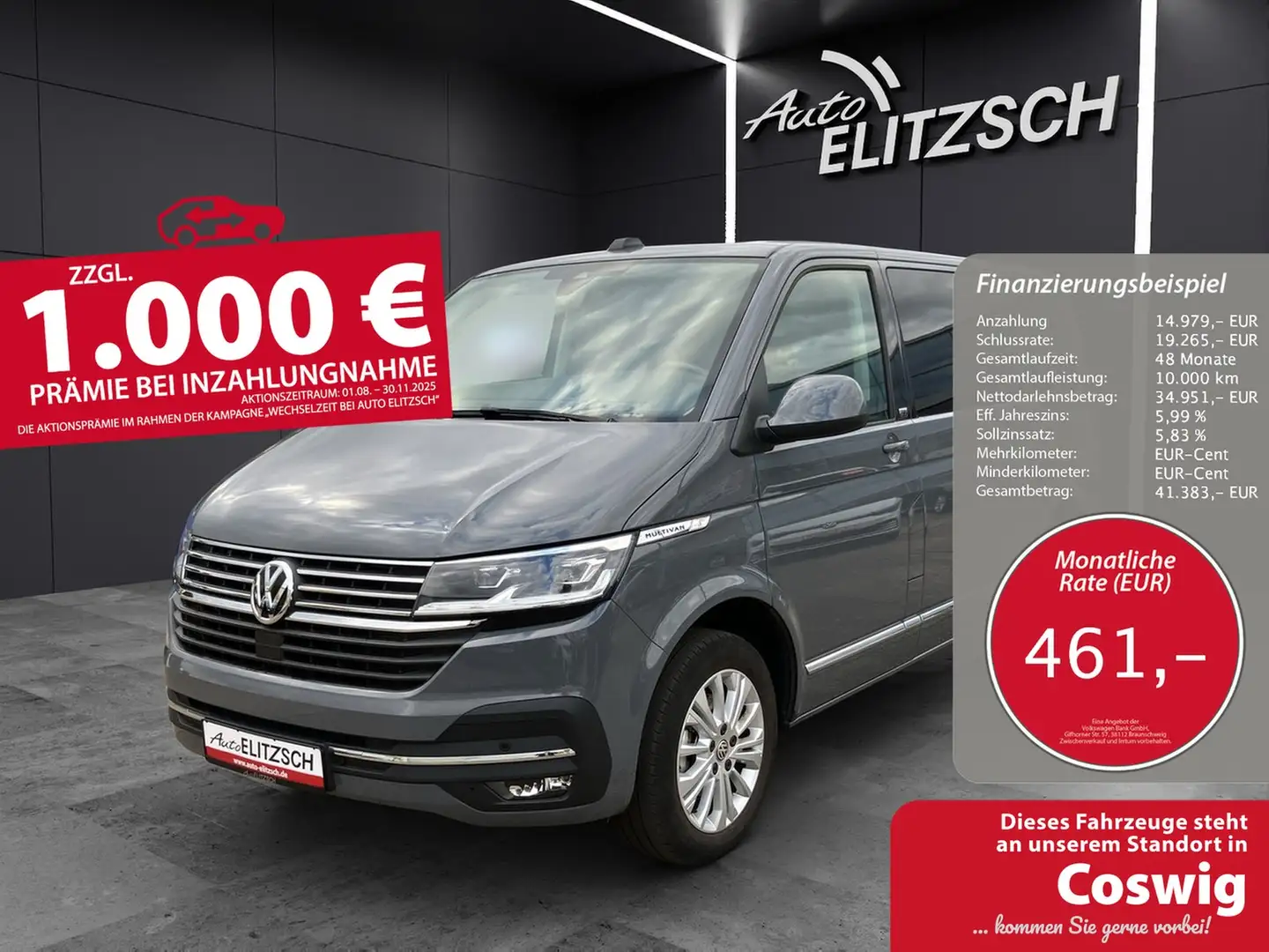 Volkswagen T6.1 Multivan TDI Gen-Six DSG STH LED NAVI ACC SH Grau - 1