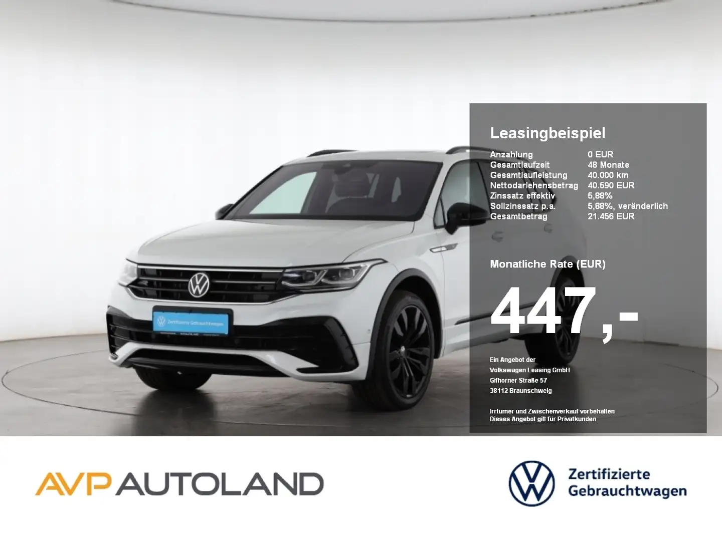 Volkswagen Tiguan Allspace 2.0 TSI DSG 4MOTION R-Line BLACK Weiß - 1