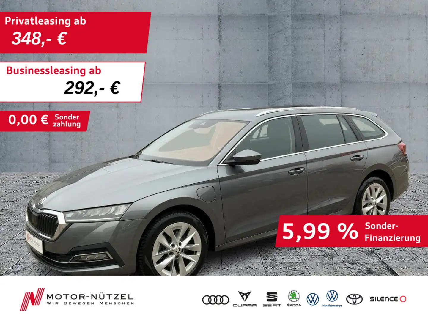 Skoda Octavia Combi iV STYLE LED+ACC+NAVI+APP+SHZ+RFK Grau - 1