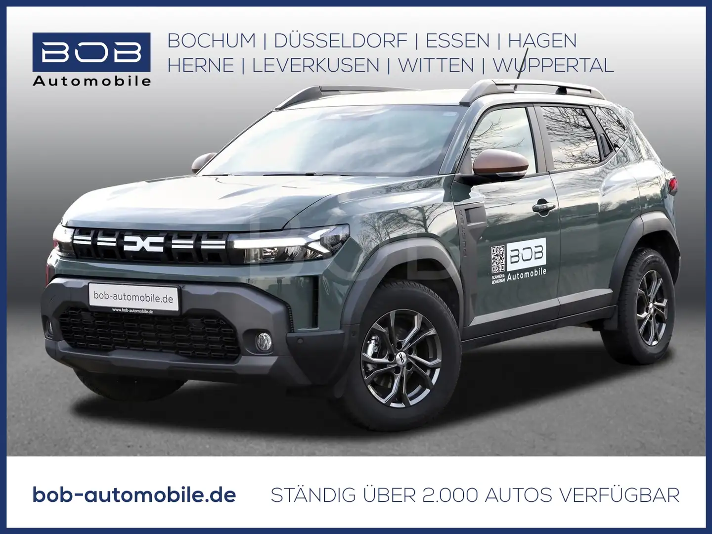 Dacia Duster Extreme TCE 130 8-fach bereift AHK SHZ PDC NAVI Grün - 1