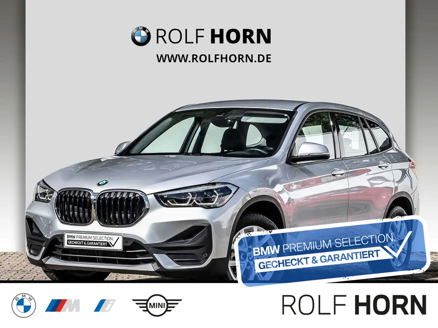 BMW X1 sDrive18i Advantage Aut Navi HiFi RfKam adLED Silber - 1