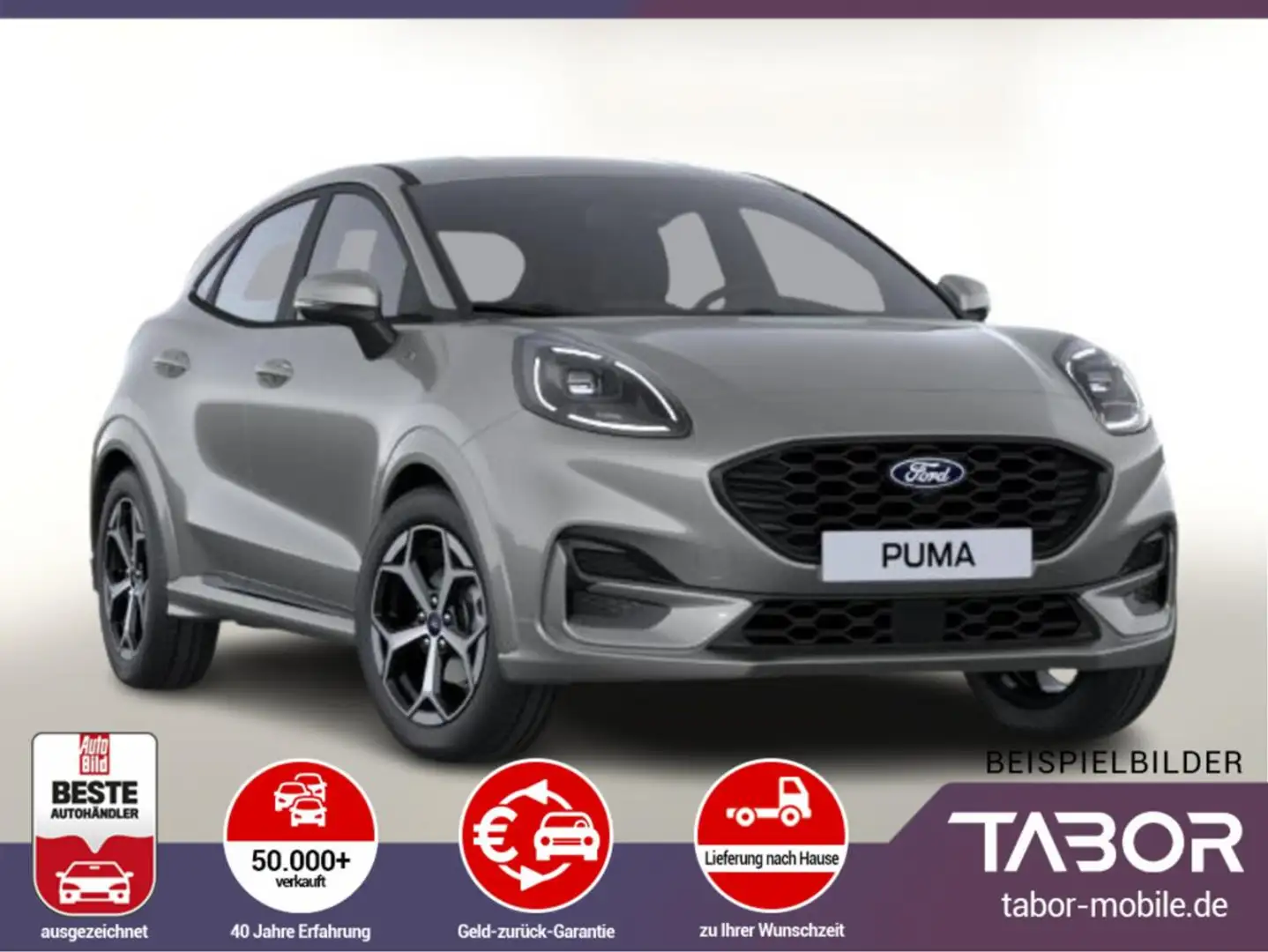 Ford Puma 1.0 EB 125 MHEV A7 ST-Line LED SHZ Kam PDC Silber - 1