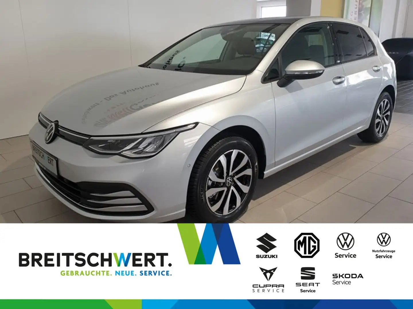 Volkswagen Golf 1.5 eTSI Active DSG AHK PanoD LED ACC RFK Nav Silber - 1