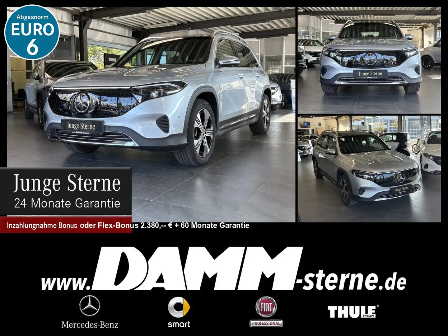 Mercedes-Benz EQB 300 EQB 300 4M Progr. Adv./Pano/360°/CarPlay/+ Flex Silber - 1