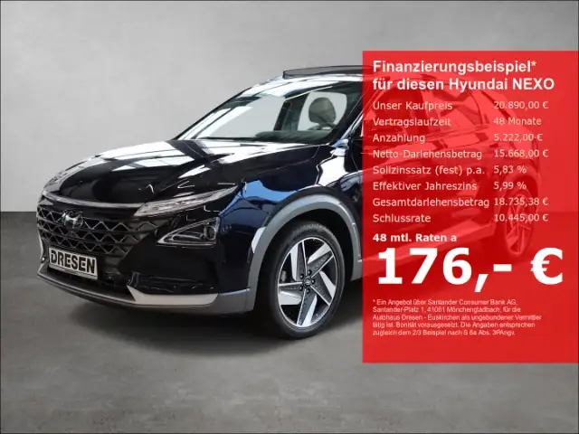 Hyundai NEXO Prime/Schiebedach/360°Kamera/Sitzbelüftung/Navi/Le