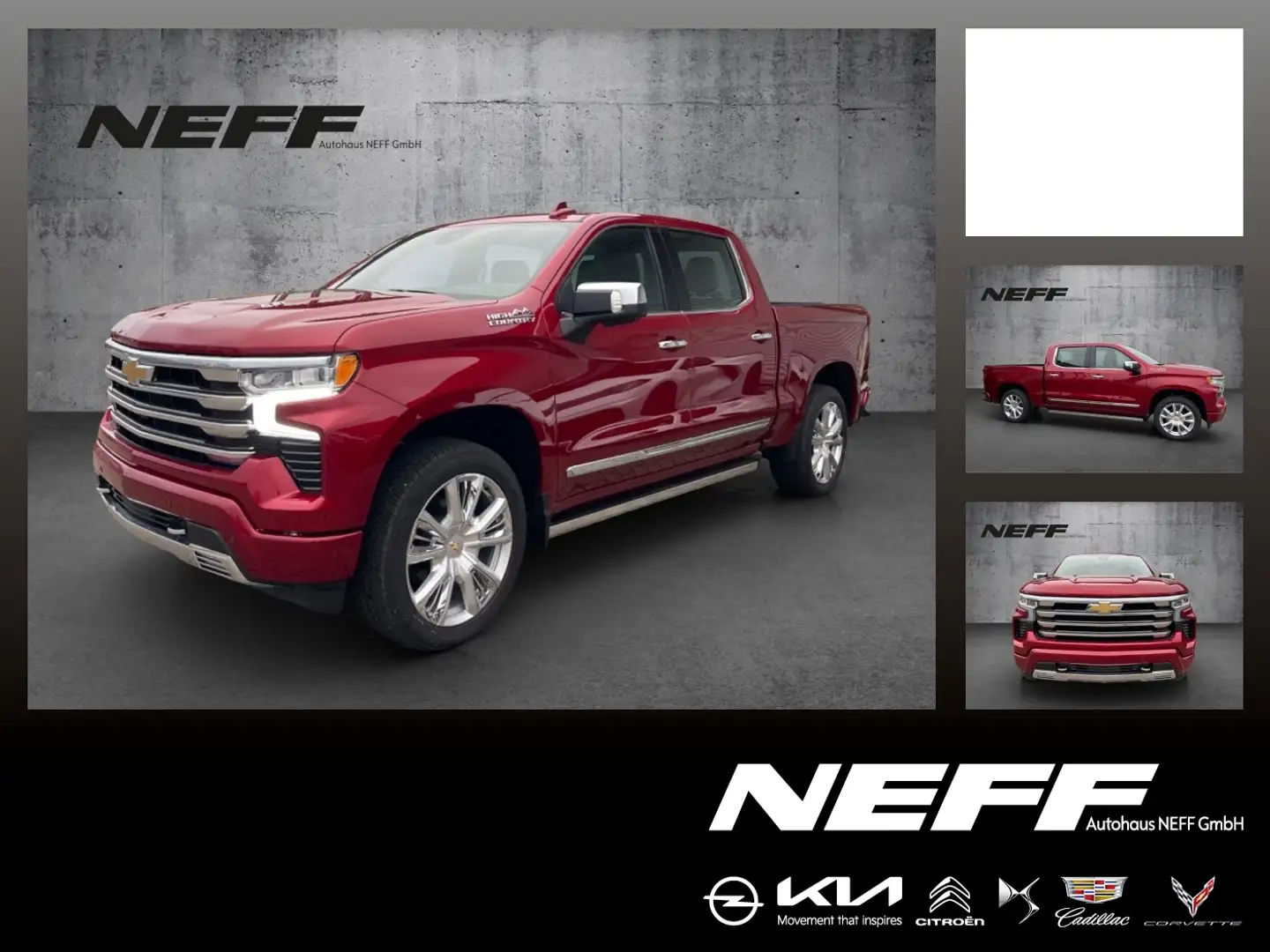 Chevrolet Silverado High Country 6,2 V8 AHK Virtualcockpit Rojo - 1