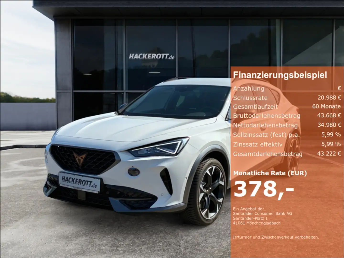 CUPRA Formentor VZ 4Drive 2.0 TSI DSG Full Link ACC Navi Sitzhzg. Weiß - 1