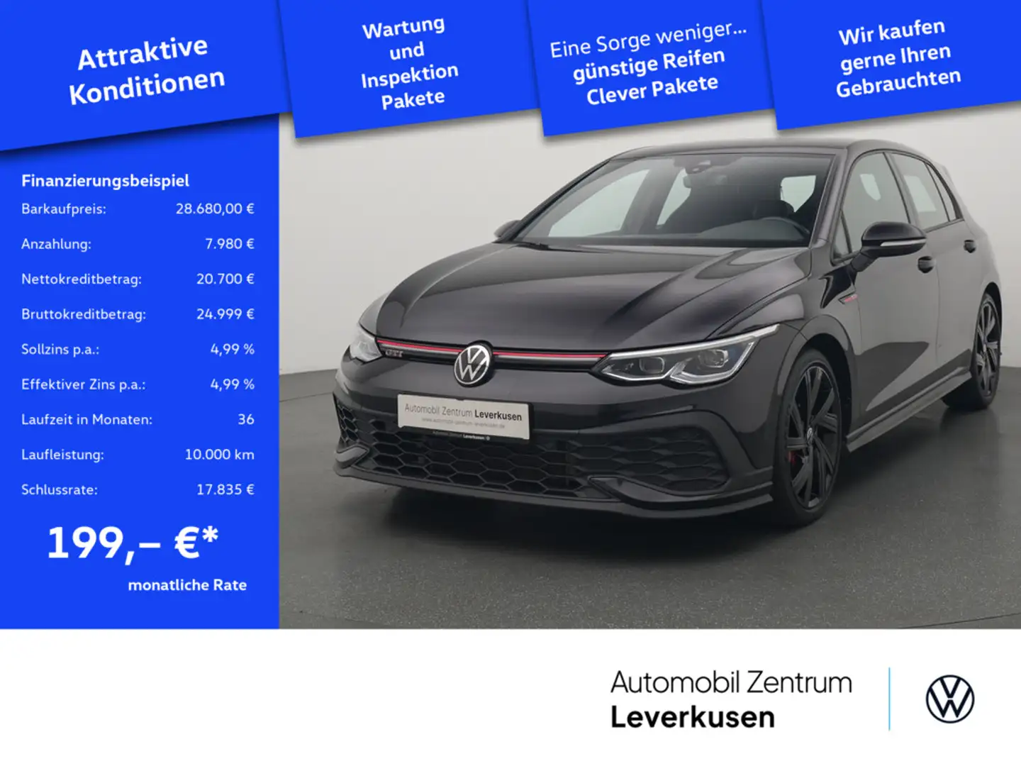 Volkswagen Golf VIII GTI Clubsport NAVI VIRT ACC CARPLAY Noir - 1