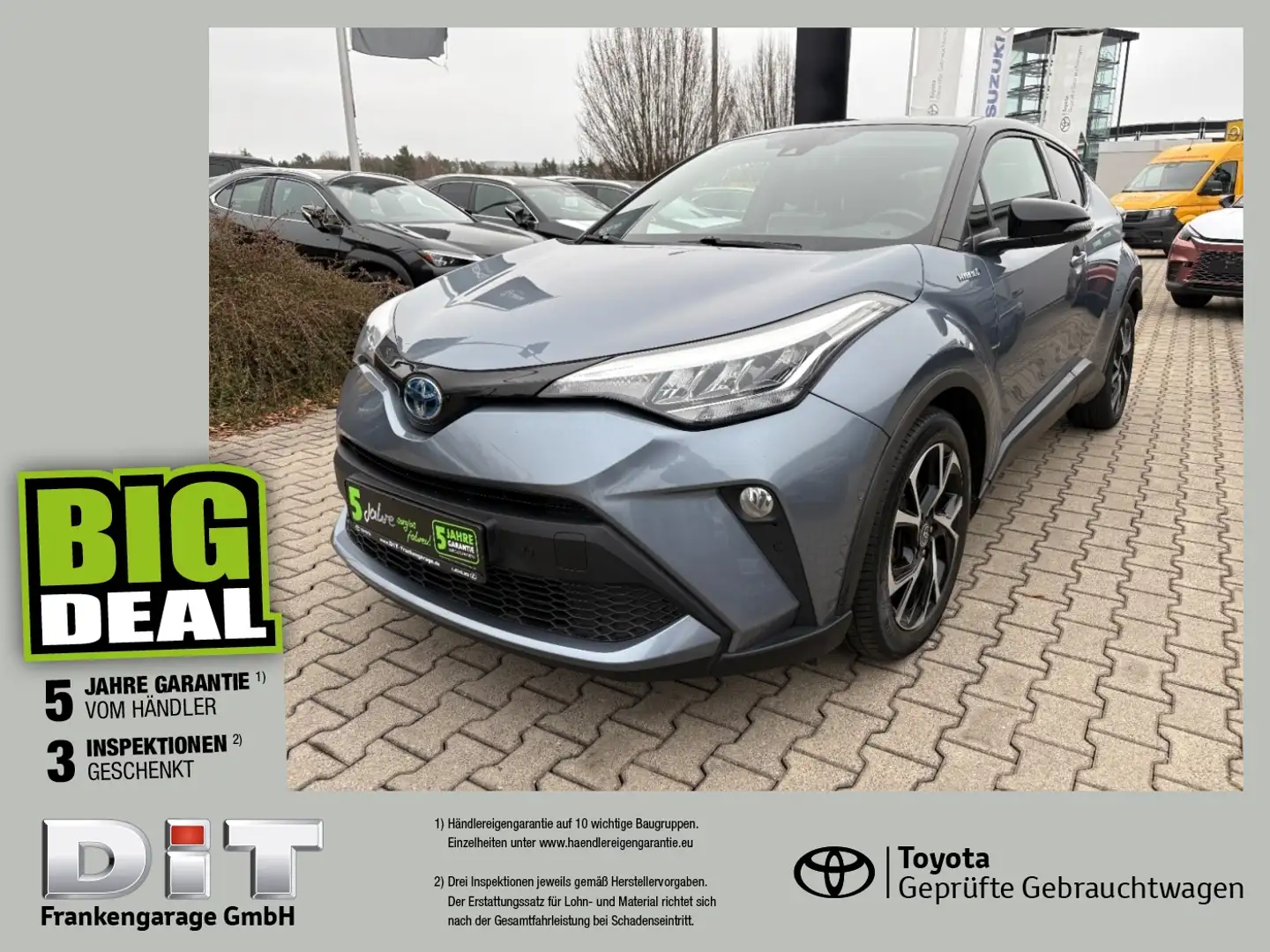 Toyota C-HR 2.0 Hybrid Team D LED, SHZ, Kamera, DAB, BT Gris - 1
