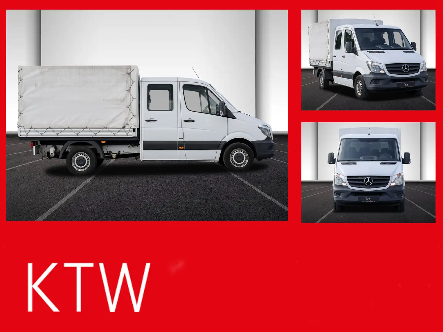Mercedes-Benz Sprinter 214 CDI DOKA Pritsche,Klima,EURO6 Weiß - 1