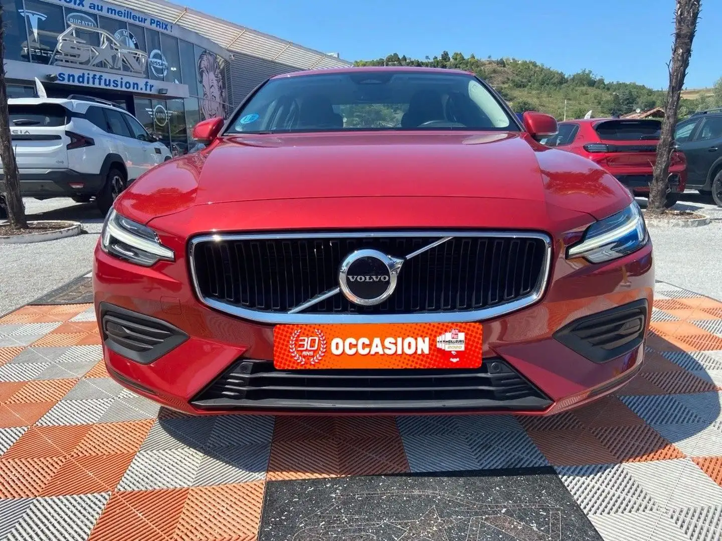 Volvo S60 B4 197 MHEV BVA CORE + GPS Caméra Rouge - 2