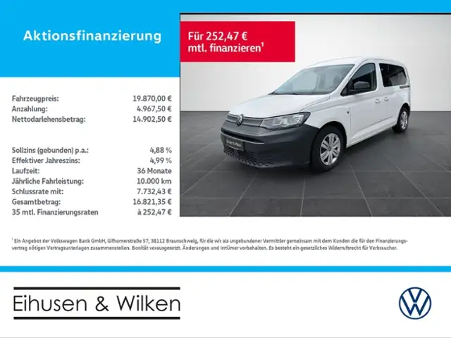 Volkswagen Caddy 2.0+TDI+KLIMA+MFA+MFL+DAB+