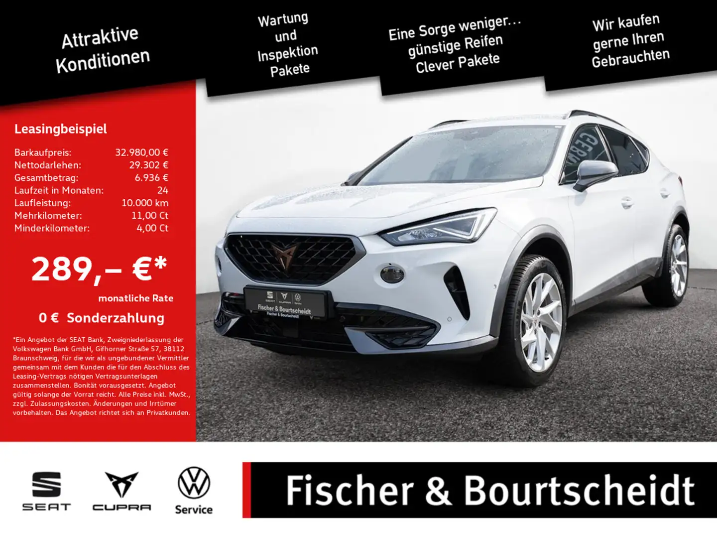 CUPRA Formentor 2.0 TSI 4Drive NAVI KAMERA LED SHZ Weiß - 1
