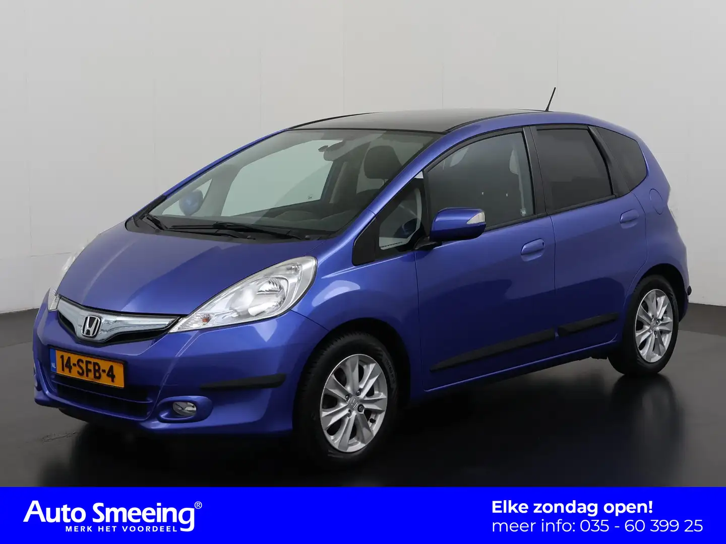 Honda Jazz 1.4 Hybrid Elegance | Trekhaak | Panoramadak | Cam Blauw - 1