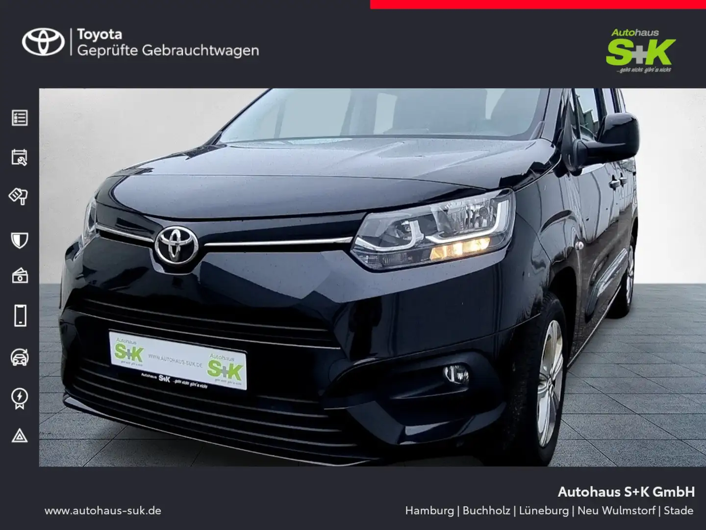 Toyota Proace City Verso 1.2 L1 Team D*CARPLAY+SAFETYSENSE+GJR*** Schwarz - 1