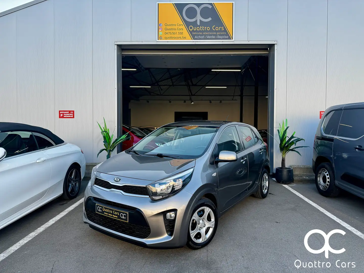 Kia Picanto 1.0i - 5 Portes - Climatisation - Bluetooth Grijs - 2