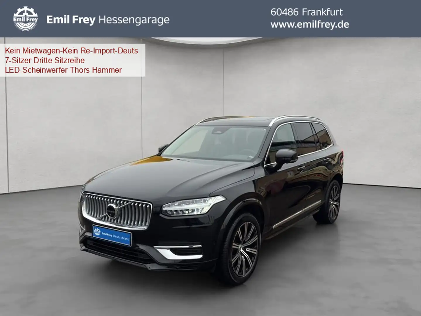 Volvo XC90 XC90 B5 AWD Plus-Bright 7S Glasd Standh 360° AHK Schwarz - 1