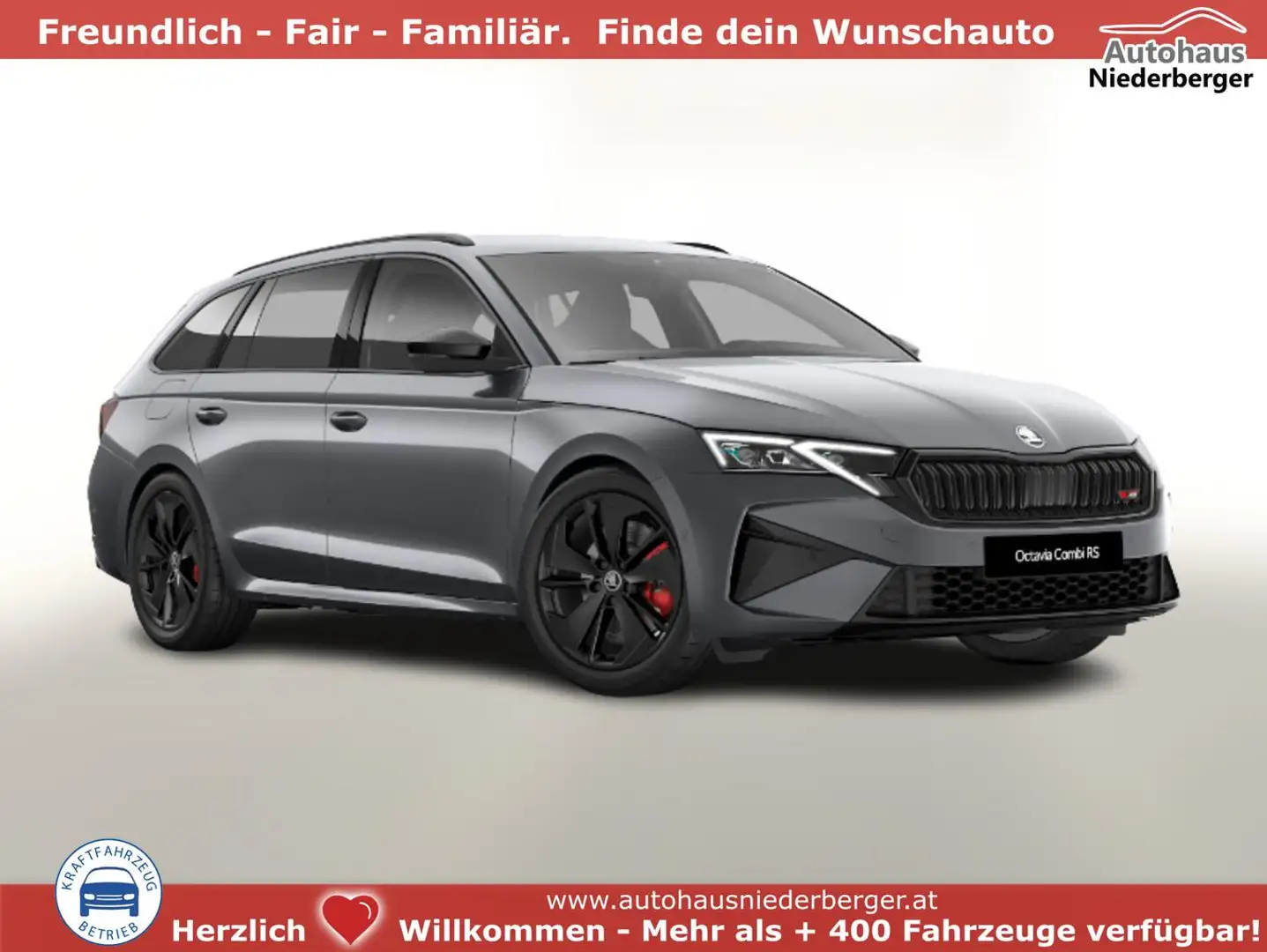 Skoda Octavia Combi RS Pano AHK 360° DCC Matrix Nav 195 kW (2... Grau - 1