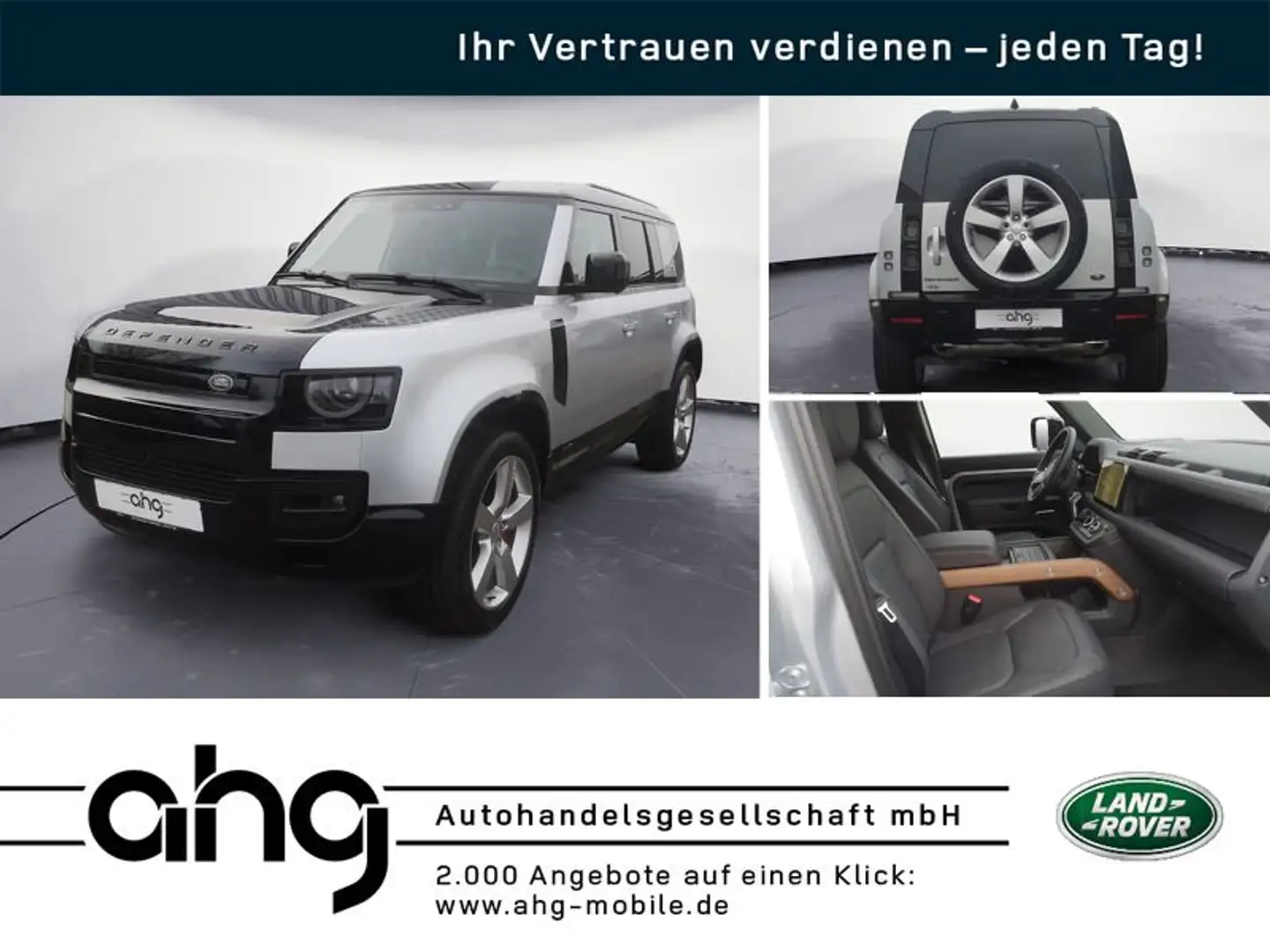 Land Rover Defender P400 X 110 Standheizung Panoramadach He Silver - 1
