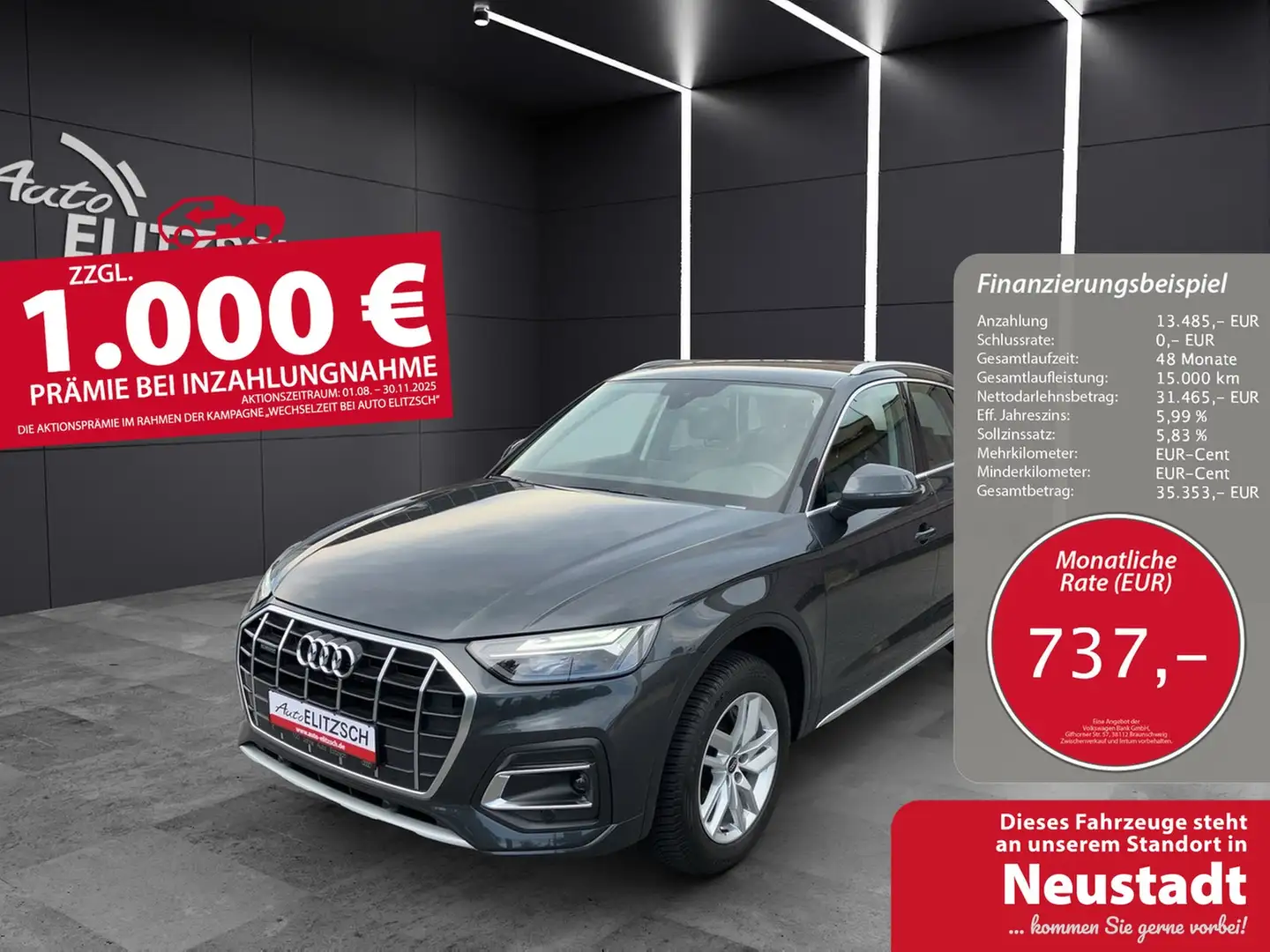 Audi Q5 50 TFSI e quattro S-tronic LED ACC NAVI AVC Grau - 1