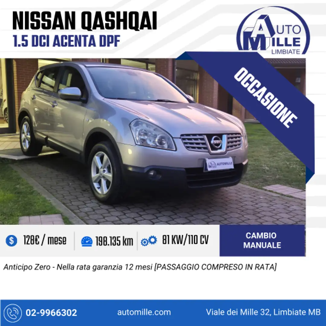 Nissan Qashqai 1.5 dci Acenta dpf Argento - 1