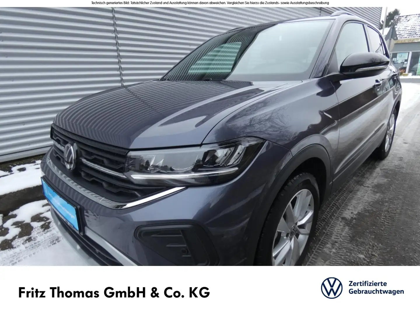 Volkswagen T-Cross 1.0 TSI DSG Goal LED Navi AHK PDC SHZ Klima Grau - 2