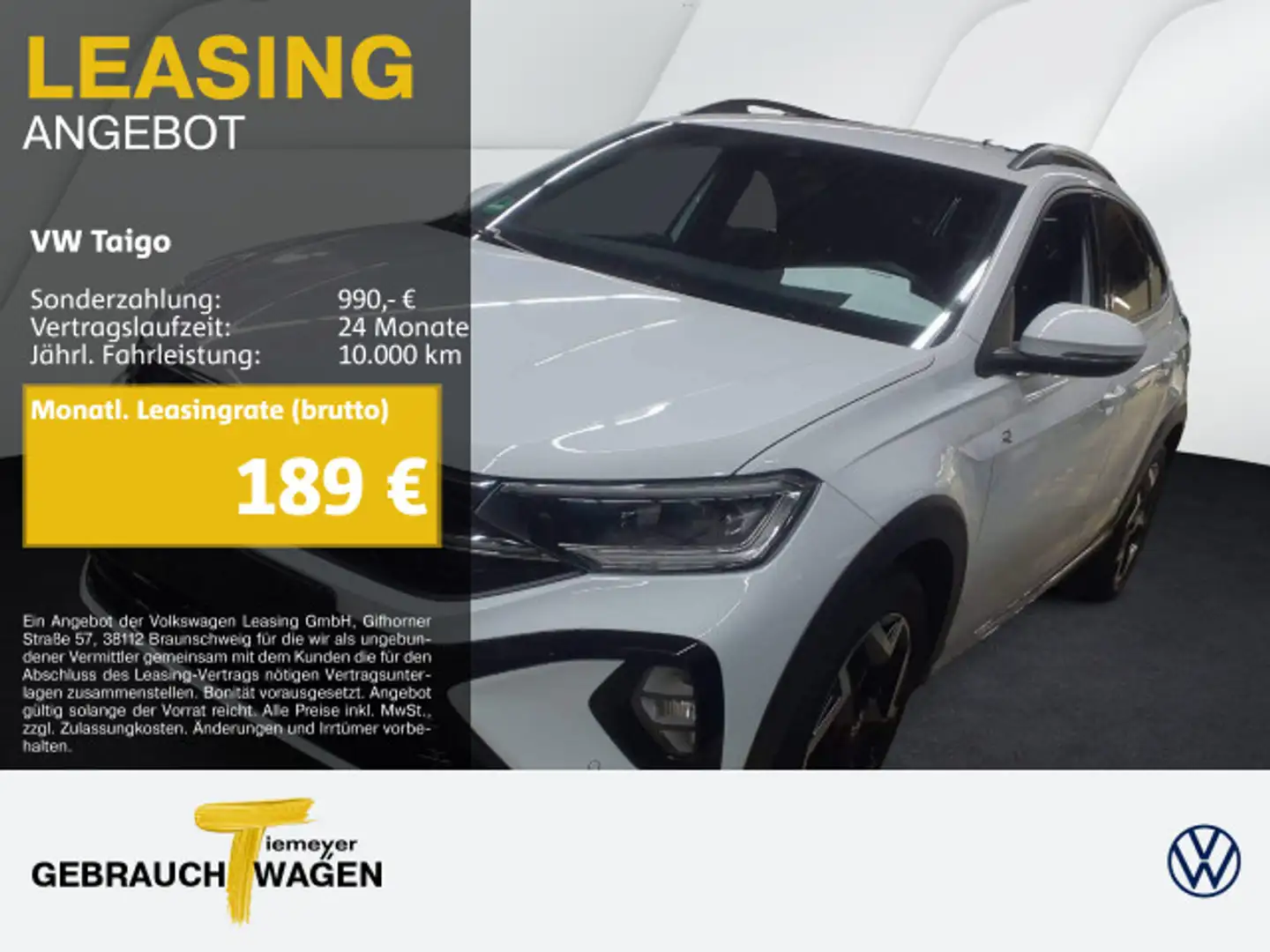 Volkswagen Taigo 1.5 TSI DSG R-LINE MATRIX AHK KAMERA Weiß - 1