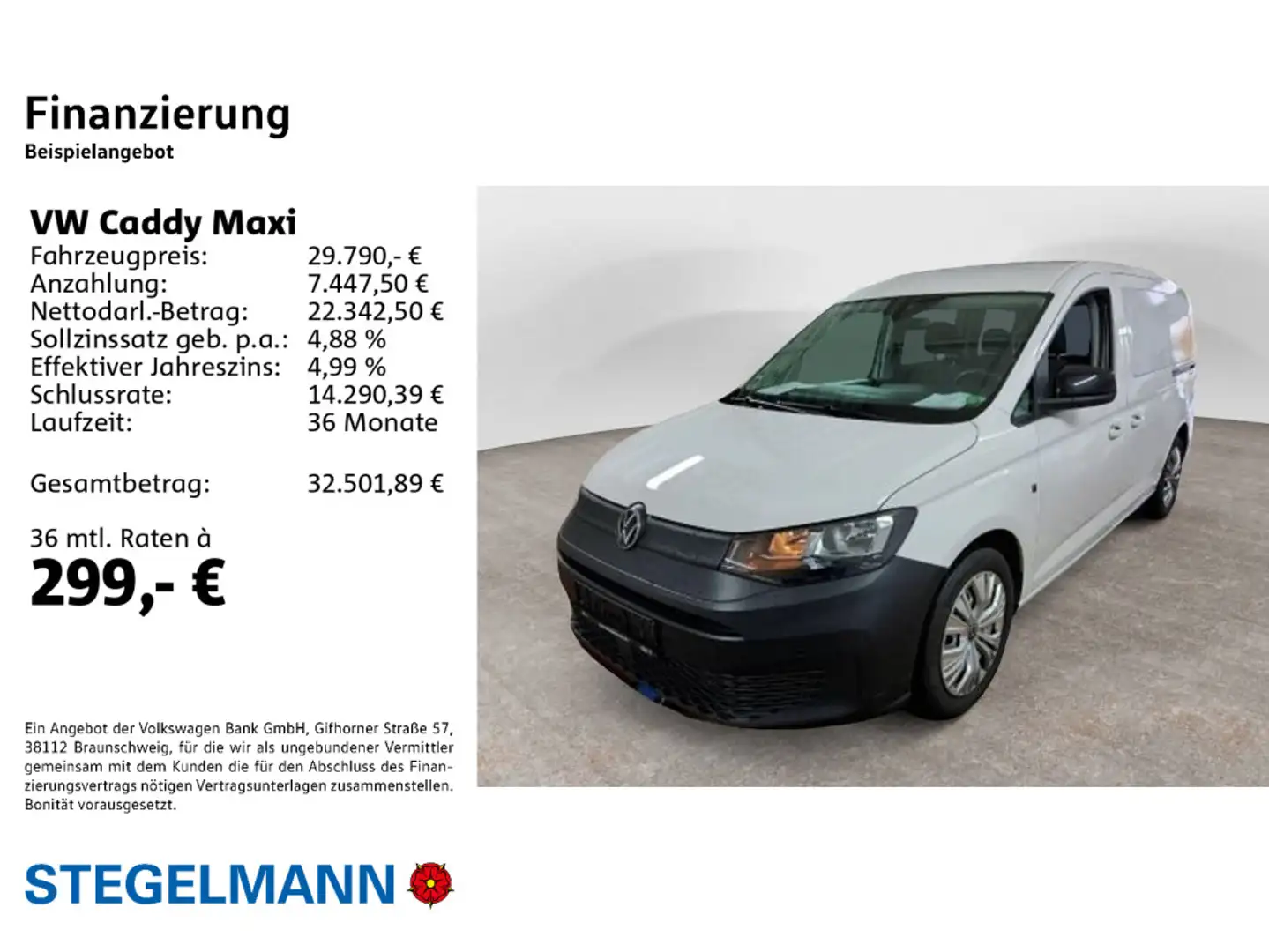 Volkswagen Caddy Kombi 2.0 TDI *Bruns-Rollstuhlrampe* Weiß - 2