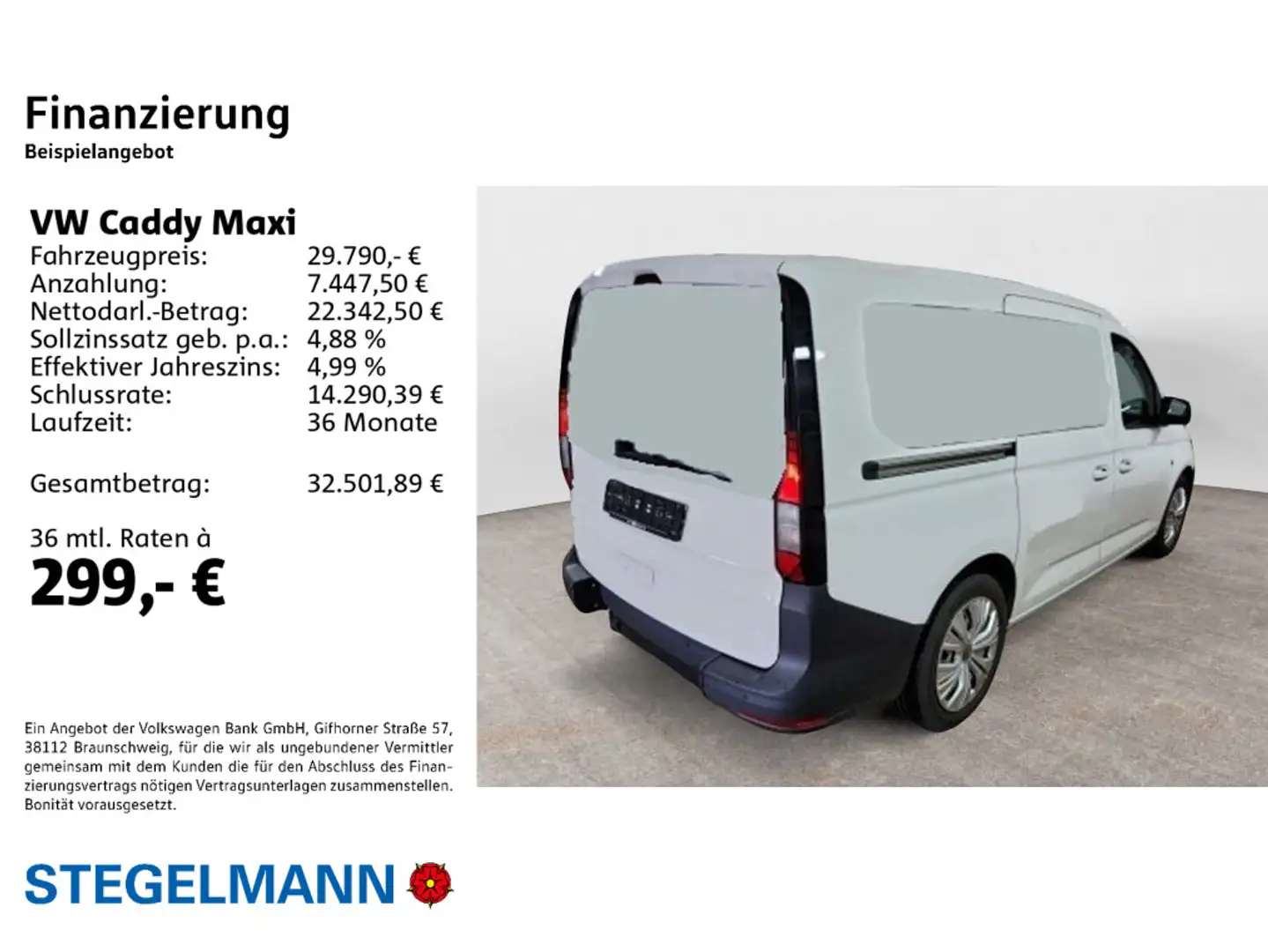 Volkswagen Caddy Kombi 2.0 TDI *Bruns-Rollstuhlrampe* Weiß - 2