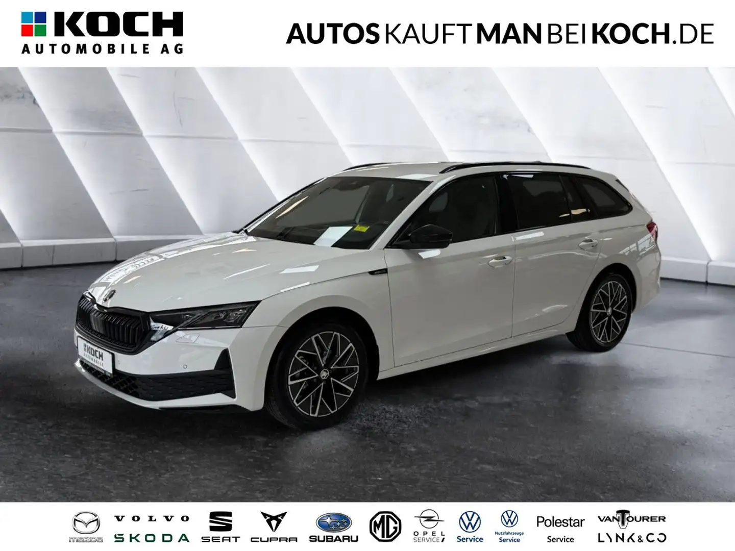Skoda Octavia Combi 1.5 TSI DSG e-TEC Sportl AHK HuD DAC Weiß - 1