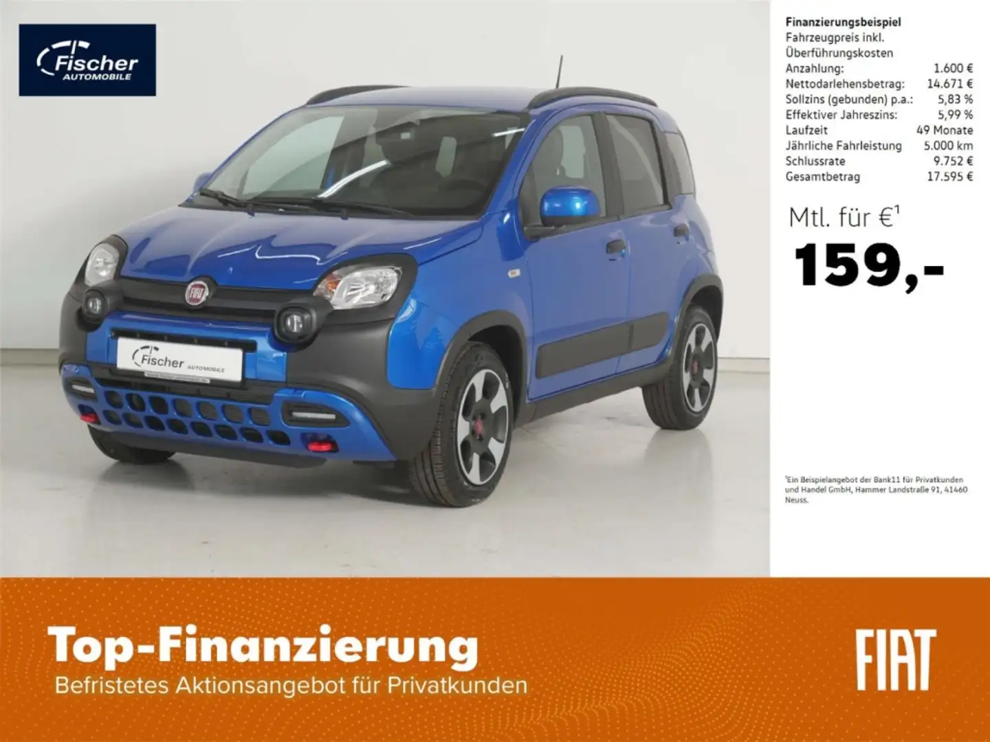 Fiat Panda 1.0 GSE Hybrid Cross Blau - 1