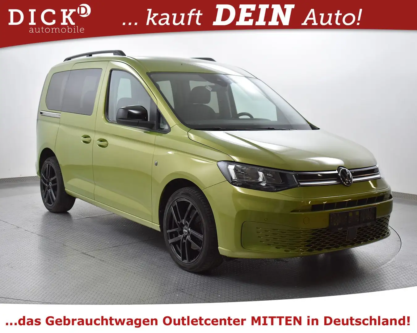 Volkswagen Caddy 2.0d DSG Life 5SI+SHZ+AHK+ACC+MFL+DAB+18" Grün - 1