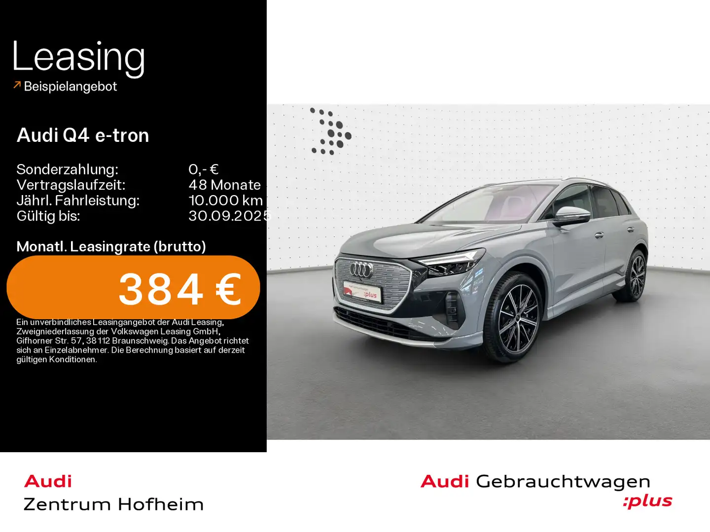 Audi Q4 e-tron 45 S line*AR-HUD*LED*Virtual*Navi+*Spo Gris - 1