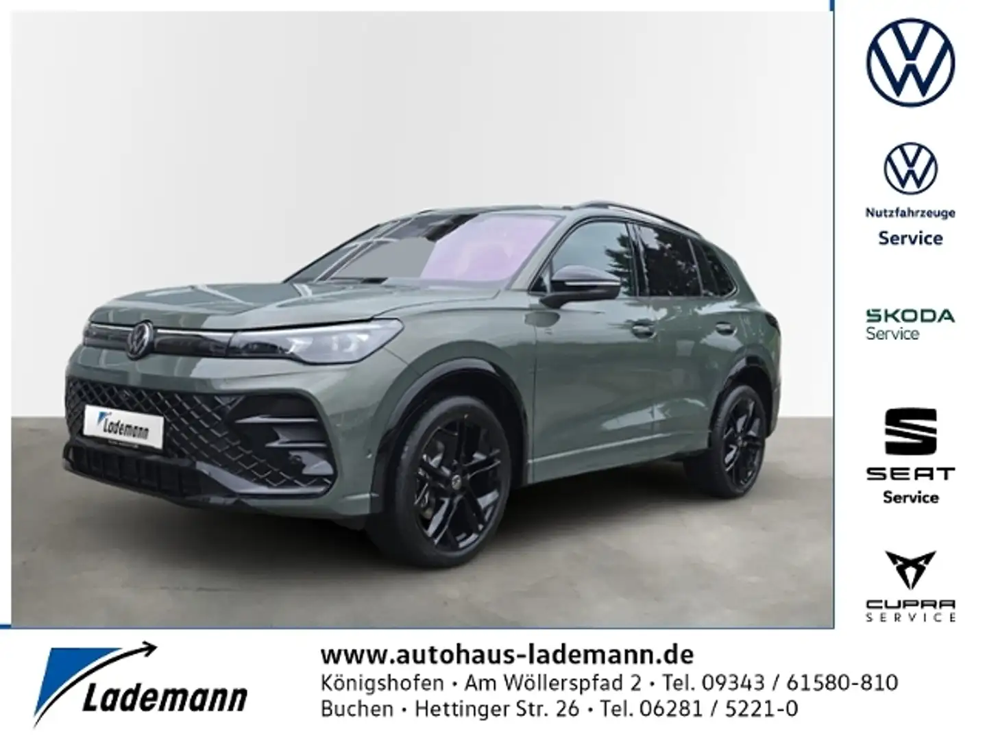 Volkswagen Tiguan 2.0 TDI R-Line 4Motion STAHZ+PANO+AHK+EHK Grün - 1
