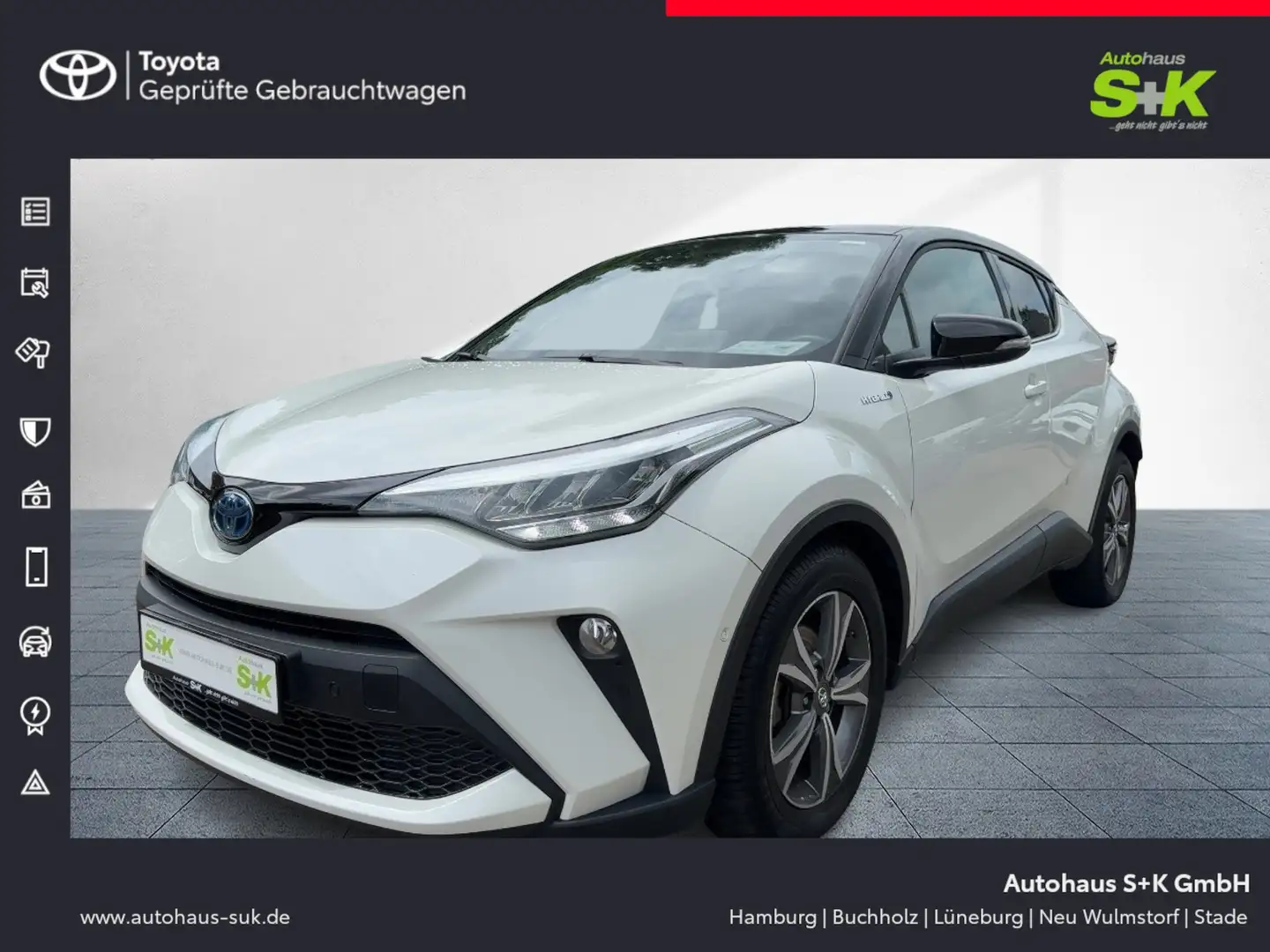 Toyota C-HR 1,8-l-Hybrid+++PDC+TEMPOMAT+SHZ+R-KAMERA+++ Weiß - 1