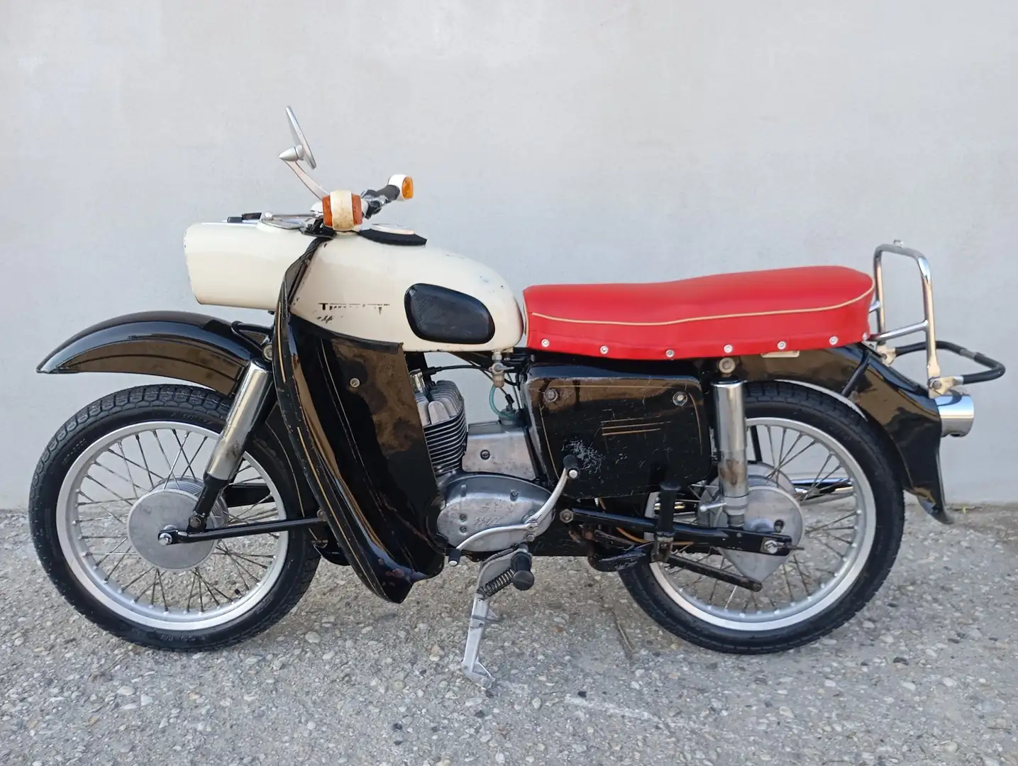 MZ ES 150 Trophy Originalzustand Knieblech Patina! Black - 2