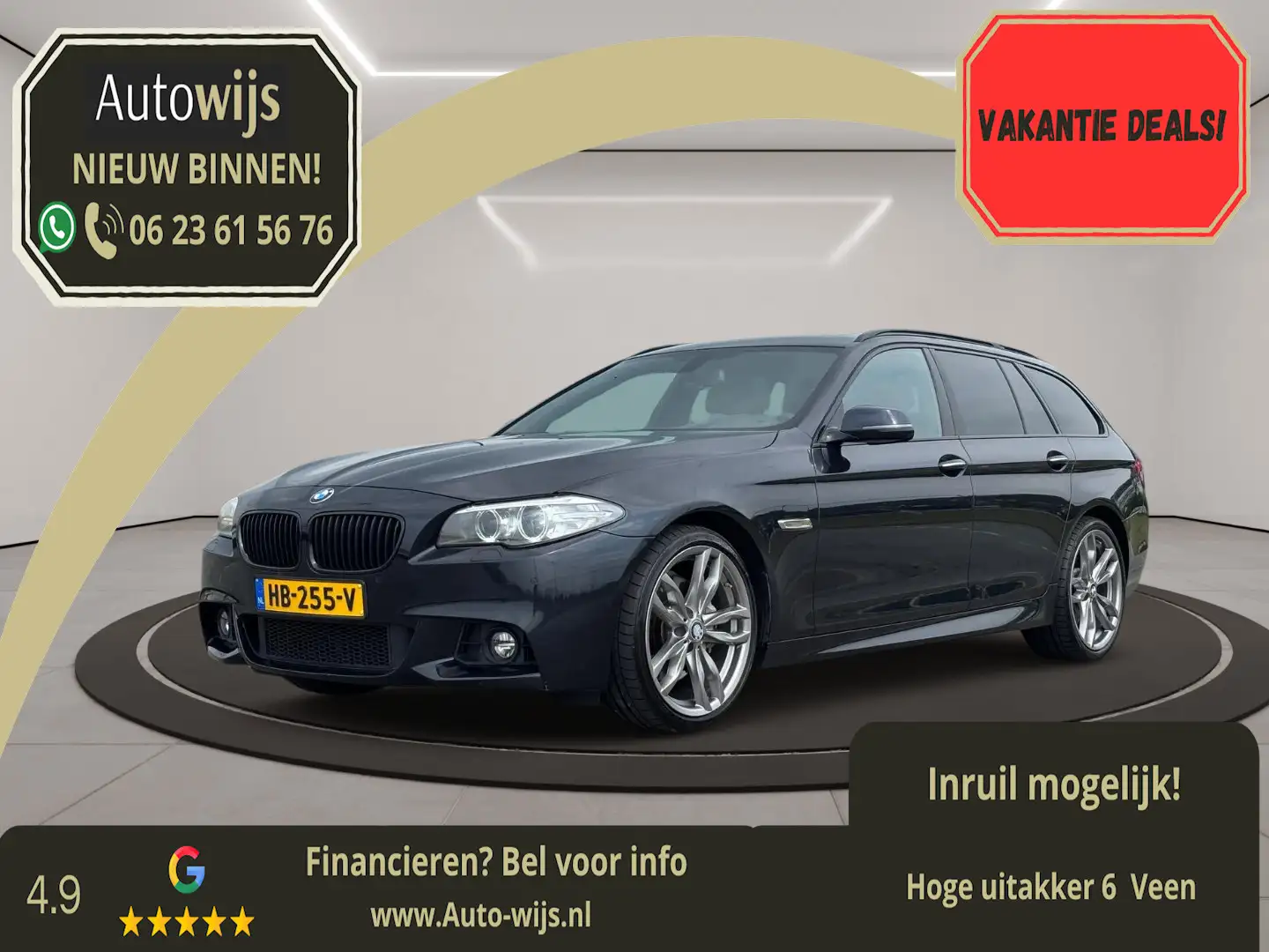 BMW 528 5-serie Touring 528i High Executive|M-Sport|Pano|C Zwart - 1