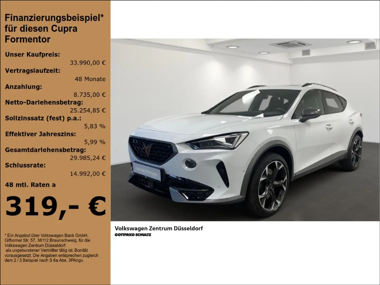 CUPRA Formentor VZ 2.0 TSI DSG 4Drive Panoramadach Weiß - 1