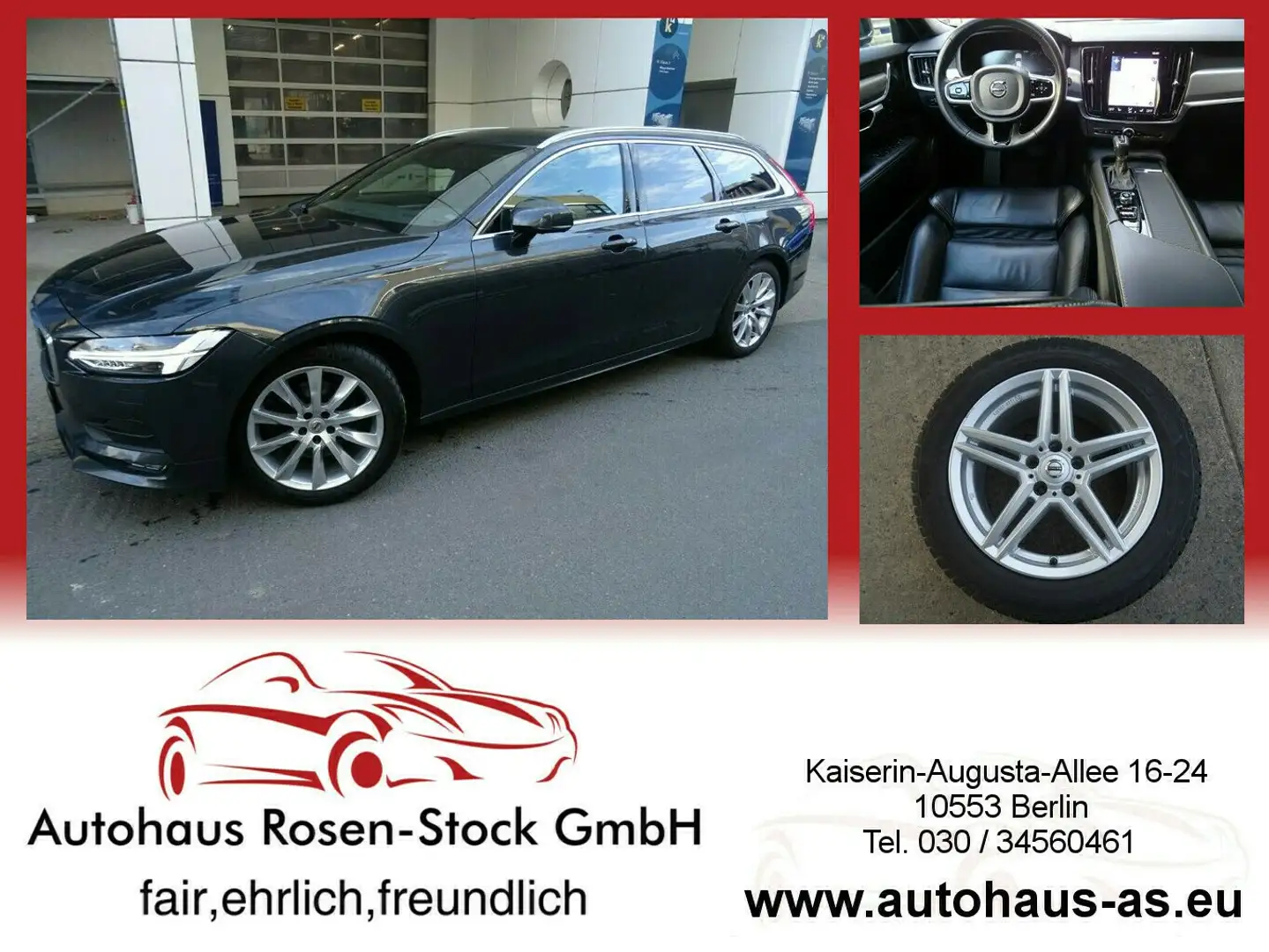 Volvo V90 D4 Geartronic Mom.Pro,Leder,AHK,Abstandstemp Szürke - 1