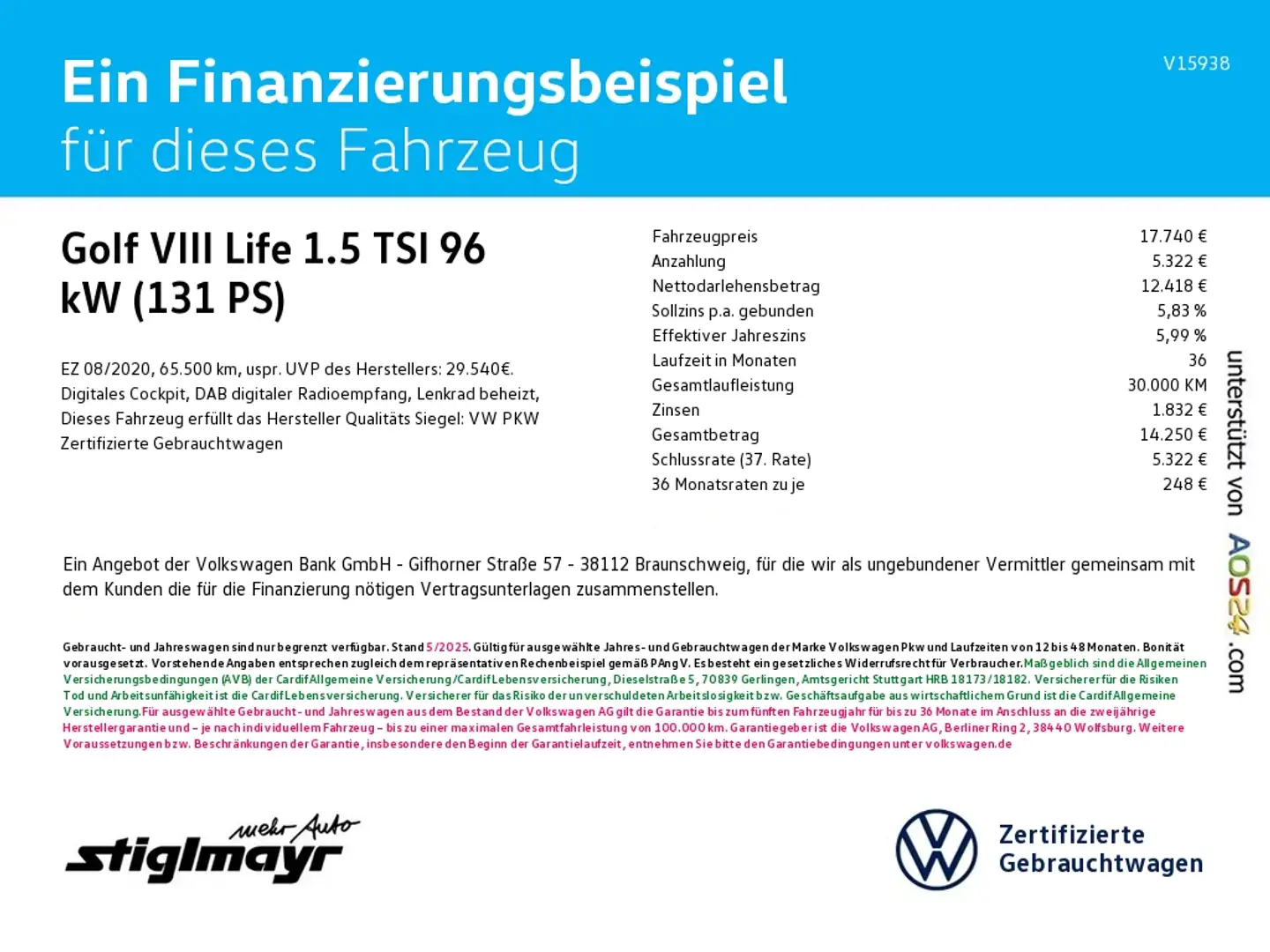 Volkswagen Golf VIII Life 1.5 TSI LED+NAVI+SITZHEIZUNG Blanc - 2