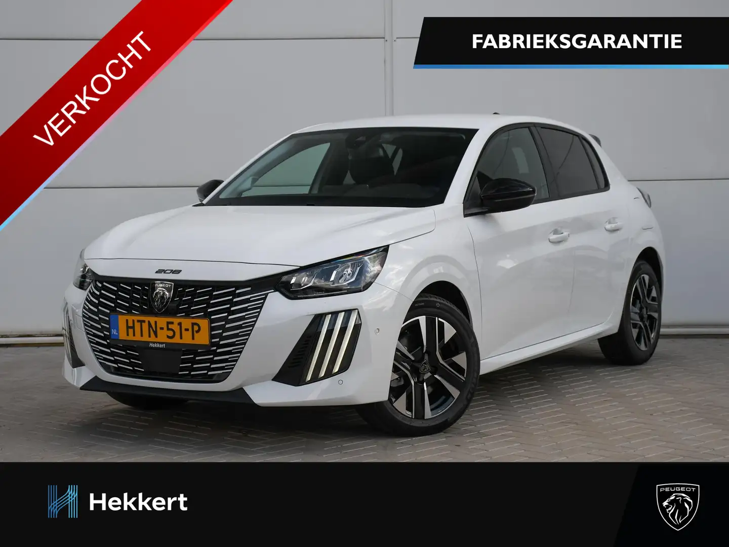 Peugeot 208 Allure 1.2 Hybrid 110pk Automaat DODE HOEK | NAVI Wit - 1