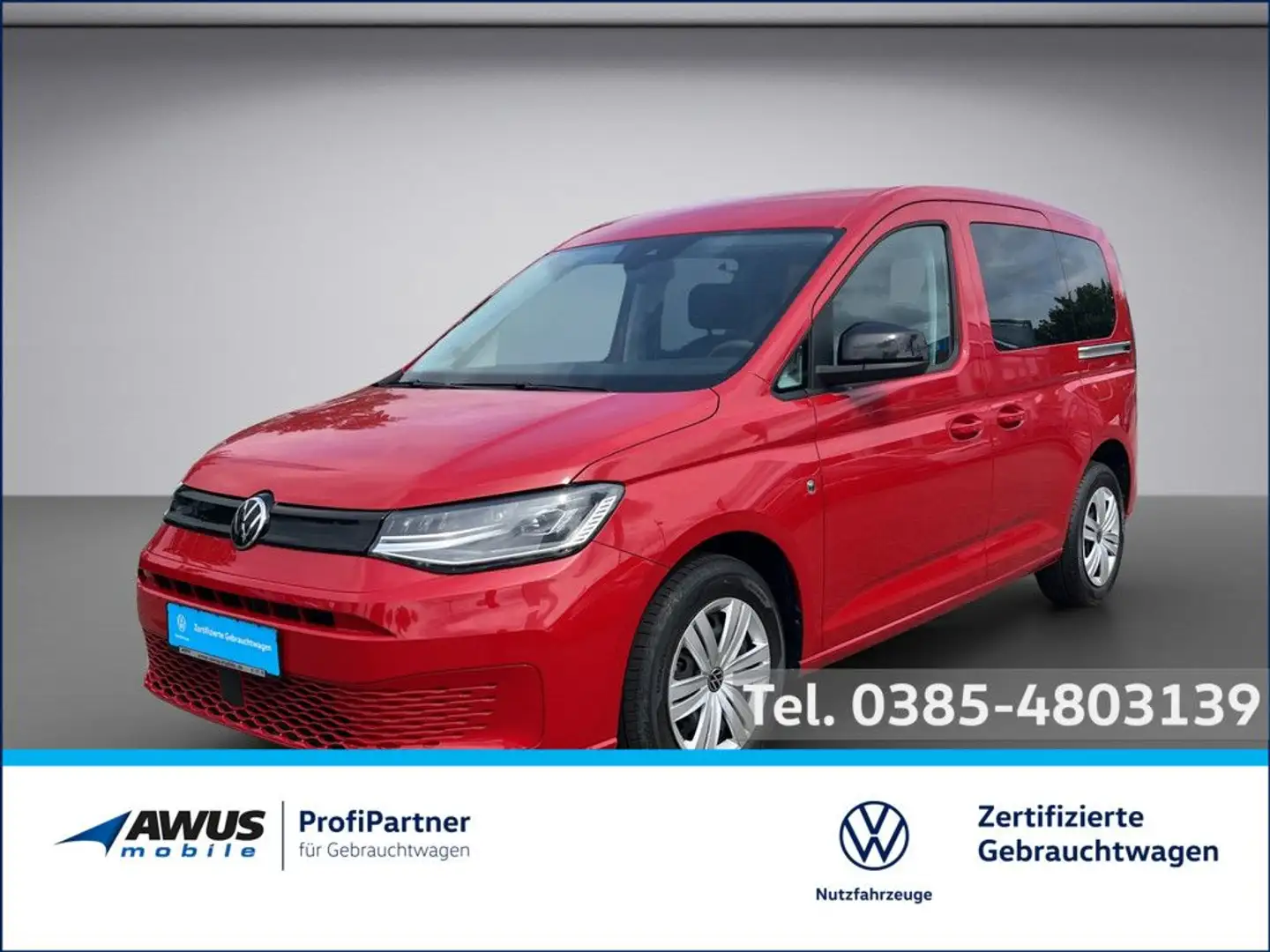Volkswagen Caddy Basis 2.0TDI 75kW SG6 KLIMA PDC SHZ LED Rood - 1