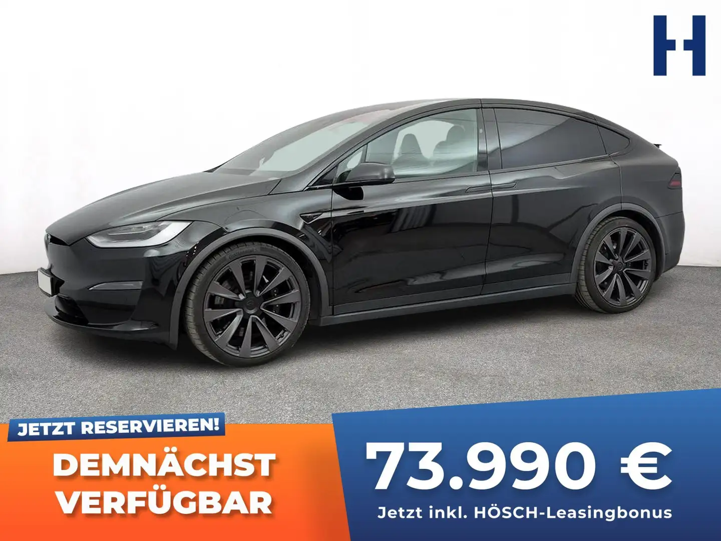 Tesla Model X 100kWh Plaid AWD 6-SITZER AHK 22er TOP-DEAL Schwarz - 1